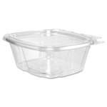 Dart ClearPac SafeSeal Tamper-Resistant/Evident Containers, Flat Lid, 16 oz, 4.9 x 2.5 x 5.5, Clear, Plastic, 100/Bag, 2 Bags/CT (DCCCH16DEF) View Product Image