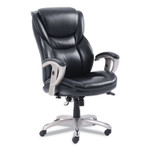 SertaPedic Emerson Executive Task Chair, Supports Up to 300 lb, 19" to 22" Seat Height, Black Seat/Back, Silver Base (SRJ49710BLK) View Product Image