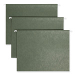 Smead Hanging Folders, Letter Size, 1/5-Cut Tabs, Standard Green, 25/Box