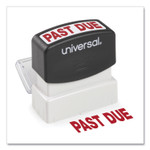 Universal Message Stamp, PAST DUE, Pre-Inked One-Color, Red (UNV10063) View Product Image