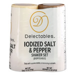 Delectables Salt and Pepper Shaker Combo, 4 oz Salt Dispenser and 1.5 oz Pepper Dispenser