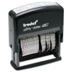Trodat Printy Economy 12-Message Date Stamp, Self-Inking, 2" x 0.38", Black (USSE4817) View Product Image