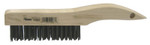 Weiler Shoe Handle Scratch Brush  10 In  4 X 16 Rows  Steel Wire  Wood Handle (804-44063) View Product Image