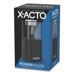 X-ACTO Model 1799 Powerhouse Office Electric Pencil Sharpener, AC-Powered, 3 x 3 x 7, Black/Silver/Smoke (EPI1799X) View Product Image