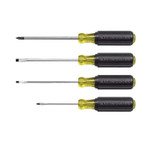 Klein Tools 4 Piece Mini Cushion-Grip Screwdriver Sets, Cabinet/Keystone Slotted/Phillips View Product Image