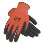 G-Tek KEV Hi-Vis Seamless Knit Kevlar Gloves, X-Large, Red/Black