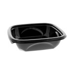 Pactiv Evergreen EarthChoice Square Recycled Bowl, 24 oz, 7 x 7 x 1.52, Black, Plastic, 300/Carton (PCTSAB0724) View Product Image