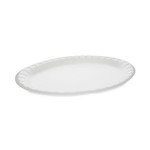 Pactiv Evergreen Placesetter Satin Non-Laminated Foam Dinnerware, Oval Platter, 11.5 x 8.5, White, 500/Carton (PCTYTH100430000) View Product Image