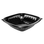 Dart PresentaBowls Pro Black Square Bowls, 32 oz, 8.5 x 8.5 x 2, Plastic, 63/Bag, 4 Bags/Carton