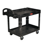 500 Lb 2 Shelf Utilty Cart 45-1/4X25-7/8X33-1/4" (640-FG452088BLA) View Product Image