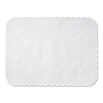 Hoffmaster Anniversary Embossed Scalloped Edge Tray Mat, 14 x 19, White, 1,000/Carton (HFMTC8704472) View Product Image