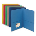 Smead Two-Pocket Folder, Textured Paper, 100-Sheet Capacity, 11 x 8.5, Assorted, 25/Box
