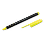 AbilityOne 7520014512272 SKILCRAFT Line Liter Highlighter, Fluorescent Yellow Ink, Chisel Tip, Black/Yellow Barrel, Dozen (NSN4512272) View Product Image