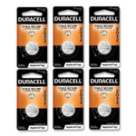 Duracell Lithium Coin Batteries With Bitterant, 2032, 6/Box (DURDL2032BPK) View Product Image