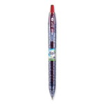 Pilot B2P Bottle-2-Pen Recycled Gel Pen, Retractable, Fine 0.7 mm, Red Ink, Translucent Blue Barrel