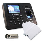 Acroprint BioTouch Time Clock and Badges Bundle, 10,000 Employees, Black (ACPBTR150) View Product Image