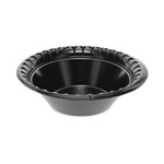 Pactiv Evergreen Placesetter Deluxe Laminated Foam Dinnerware, Bowl, 12 oz, 6" dia, Black, 1,000/Carton (PCTYTKB00120000) View Product Image