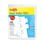 Redi-Tag Laser Printable Index Tabs, 1/5-Cut, White, 1.13" Wide, 100/Pack (RTG33117) View Product Image