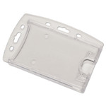 AbilityOne 8455016660468 SKILCRAFT Dual Card ID Holder, Horizontal/Vertical, 2.13" x 3.38", Clear, Dozen (NSN6660468) View Product Image