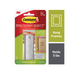 Command Universal Picture Hanger, Large, Silver, 5 lb Capacity, 1 Hanger and 4 Strips