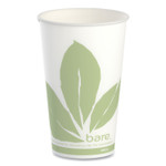 SOLO Bare Eco-Forward Paper Cold Cups, 16 oz, Green/White, 100/Sleeve, 10 Sleeves/Carton