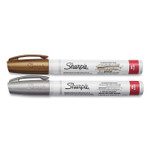 Sharpie Permanent Paint Marker, Medium Bullet Tip, Assorted Metallic Colors, 2/Pack