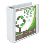 Samsill Earth's Choice Plant-Based Round Ring View Binder, 3 Rings, 4" Capacity, 11 x 8.5, White