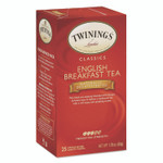 TWININGS Tea Bags, English Breakfast Decaf, 1.76 oz, 25/Box