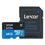 Lexar microSDXC Memory Card, UHS-I U1 Class 10, 64 GB (LXRMI64GBBNL633) View Product Image