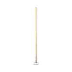 Boardwalk Spring Grip Metal Head Mop Handle for Most Mop Heads, Wood, 60", Natural (BWK609) View Product Image