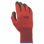 North Safety NorthFlex Red Foamed PVC Gloves, Red/Black, Size 9/Large, 12 Pairs