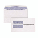 TOPS W-2 Laser Double Window Envelope, Commercial Flap, Gummed Closure, 5.63 x 9, White, 24/Pack