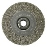 Weiler Narrow Face Crimped Wire Wheel  4 In D X 1/2 In W  .014 In Steel  14 000 Rpm (804-13081) View Product Image