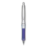 Pilot Dr. Grip Center of Gravity Ballpoint Pen, Retractable, Medium 1 mm, Black Ink, Silver/Navy Barrel