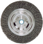 Weiler Medium-Face Crimped Wire Wheel  6 In D X 5/8 In W  .014 In Steel Wire  6 000 Rpm (804-02325) View Product Image