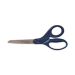 Westcott Titanium Bonded Scissors, 8" Long, 3.5" Cut Length, Navy Straight Handle (ACM17509) View Product Image
