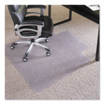 ES Robbins EverLife Intensive Use Chair Mat for High Pile Carpet, Rectangular with Lip, 36 x 48, Clear