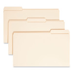 Smead Reinforced Tab Manila File Folders, 1/3-Cut Tabs: Assorted, Legal Size, 0.75" Expansion, 14-pt Manila, 100/Box