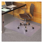 ES Robbins EverLife Light Use Chair Mat for Flat Pile Carpet, Rectangular, 36 x 44, Clear