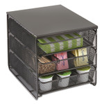 Safco 3 Drawer Hospitality Organizer, 7 Compartments, 11.5 x 8.25 x 8.25, Black (SAF3275BL) View Product Image