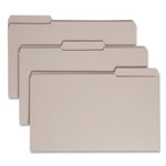 Smead Reinforced Top Tab Colored File Folders, 1/3-Cut Tabs: Assorted, Legal Size, 0.75" Expansion, Gray, 100/Box