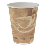 SOLO Mistique Polycoated Hot Paper Cups, 8 oz, Printed, Brown, 50/ Sleeve, 20 Sleeves/Carton (SCC378MS) View Product Image