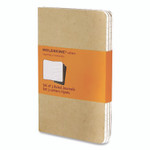Moleskine Cahier Journal, 1-Subject, Narrow Rule, Brown Kraft Cover, (32) 5.5 x 3.5 Sheets, 3/Pack