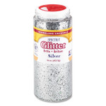 Pacon Spectra Glitter, 0.04 Hexagon Crystals, Silver, 16 oz Shaker-Top Jar (PAC91710) View Product Image