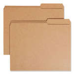 Smead Guide Height Reinforced Heavyweight Kraft File Folder, 2/5-Cut Tabs: Right of Center, Letter, 0.75" Expansion, Brown, 100/Box (SMD10786) View Product Image