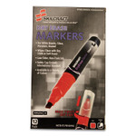 AbilityOne 7520015105661, SKILCRAFT Dry Erase Marker, Broad Chisel Tip, Red, Dozen