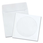 Quality Park CD/DVD Sleeves, 1 Disc Capacity, White, 100/Box