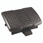 Kantek Premium Adjustable Footrest with Rollers, Plastic, 18w x 13d x 4 to 6.5h, Black