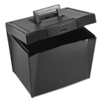 Pendaflex Portable Letter Size File Box, Letter Files, 13.5" x 10.25" x 10.88", Black