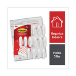 Command Designer Hooks, Medium, Plastic, White, 3 lb Capacity, 13 Hooks and 16 Strips/Pack